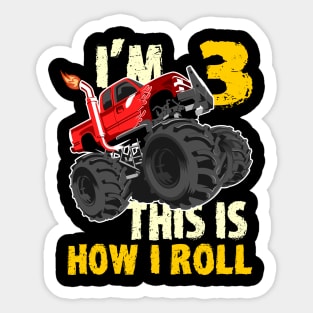 Birthday Boy Monster Truck design Sticker